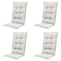Madison tuinstoelkussen hoge rug napels sand ca. 123x50 cm set van 4
