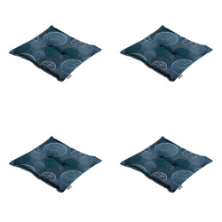 Madison zitkussen circle blue ca. 50x50 cm set van 4
