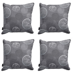 Madison sierkussen circle grey ca. 50x50 cm set van 4