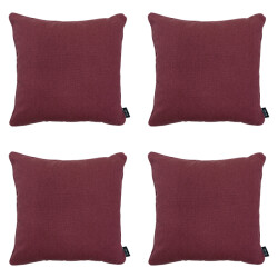 Madison sierkussen bordeaux canvas eco+ ca. 50x50 cm set van 4