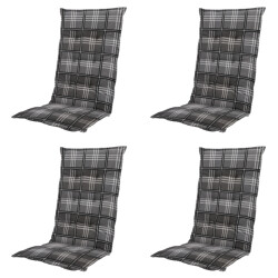 Madison tuinstoelkussen hoge rug patchy grey ca. 123x50 cm set van 4