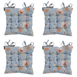 Madison zitkussen toscane florina blue ca. 46x46 cm set van 4