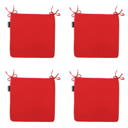 Madison zitkussen panama red ca. 40x40 cm set van 4