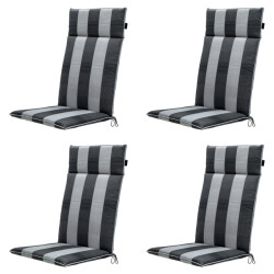 Madison tuinstoelkussen hoge rug alice grey ca. 120x50 cm set van 4