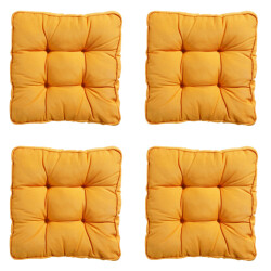 Madison zitkussen florance panama golden glow ca. 47x47 cm set van 4