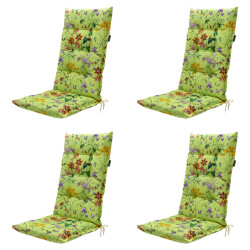 Madison tuinstoelkussen hoge rug milly green ca. 123x50 cm set van 4