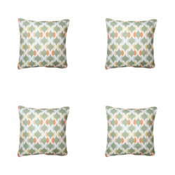 Madison sierkussen trivia green ca. 50x50 cm set van 4