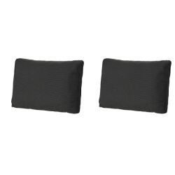 Madison lounge rugkussen rib black ca. 40x60 cm set van 2