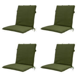 Madison stapelstoelkussen moss green canvas eco+ ca. 97x49 cm set van 4