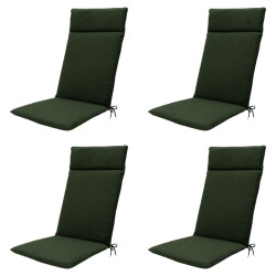 Madison tuinstoelkussen hoge rug green canvas eco+ ca. 120x50 cm set van