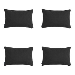 Madison sierkussen black canvas eco+ ca. 30x50 cm set van 4