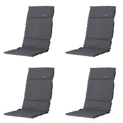 Madison tuinkussen fiber deluxe panama grey ca. 125x50 cm set van 4