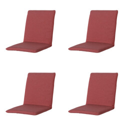 Madison stapelstoelkussen manchester red ca. 97x49 cm set van 4
