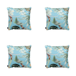 Madison sierkussen grasse aqua ca. 50x50 cm set van 4