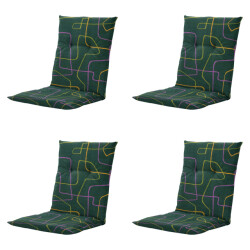Madison tuinstoelkussen lage rug joah green ca. 105x50 cm set van 4