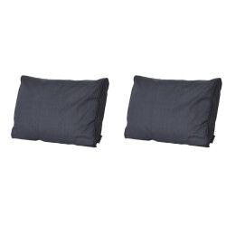 Madison lounge rugkussen basic black ca. 43x73 cm set van 2
