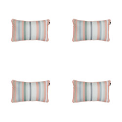 Madison sierkussen righe salmone ca. 30x50 cm set van 4