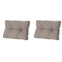 Madison florance rugkussen rib liver ca. 43x73 cm set van 2