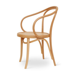 Fameg Venice no. 9 houten eetkamerstoel met armleuningen naturel