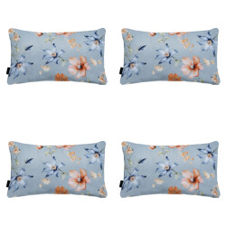 Madison sierkussen florina blue ca. 30x50 cm set van 4