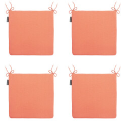 Madison zitkussen panama flame orange ca. 40x40 cm set van 4