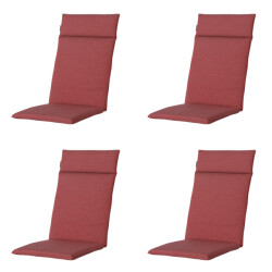 Madison tuinstoelkussen hoge rug manchester red ca. 120x50 cm set van 4