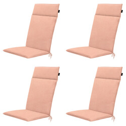 Madison tuinstoelkussen hoge rug napels salmone ca. 120x50 cm set van 4