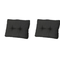 Madison florance rugkussen rib black ca. 43x73 cm set van 2
