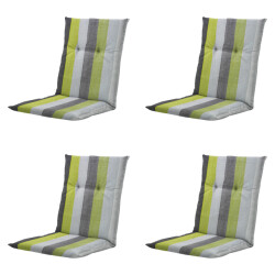 Madison tuinstoelkussen lage rug victoria green ca. 105x50 cm set van 4