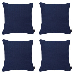 Madison sierkussen panama indigo ca. 60x60 cm set van 4