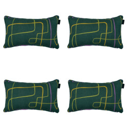 Madison sierkussen joah green ca. 30x50 cm set van 4