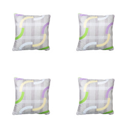 Madison sierkussen tess purple ca. 50x50 cm set van 4