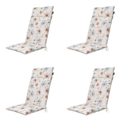 Madison tuinstoelkussen hoge rug florina natural ca. 120x50 cm set van 4