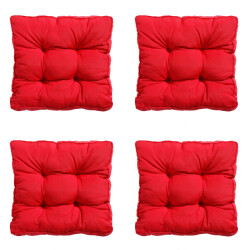 Madison zitkussen florance panama red ca. 47x47 cm set van 4