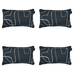 Madison sierkussen joah grey ca. 30x50 cm set van 4