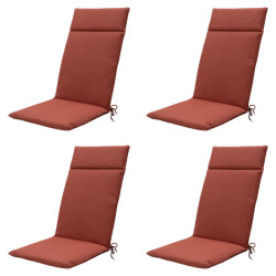 Madison tuinstoelkussen hoge rug terra canvas eco+ ca. 120x50 cm set van