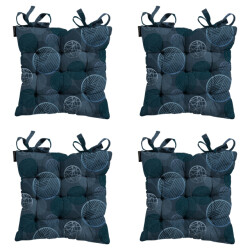 Madison zitkussen toscane circle blue ca. 46x46 cm set van 4