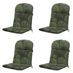 Madison kuipstoelkussen hoge rug circle green ca. 96x45 cm set van 4