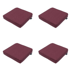 Madison zitkussen bordeaux canvas eco+ ca. 40x40 cm set van 4