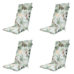 Madison tuinstoelkussen hoge rug grasse green ca. 120x50 cm set van 4
