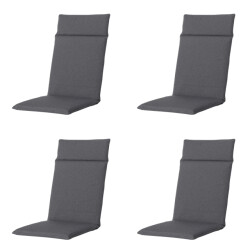 Madison tuinstoelkussen hoge rug manchester grey ca. 120x50 cm set van 4
