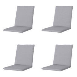 Madison stapelstoelkussen manchester light grey ca. 97x49 cm set van 4