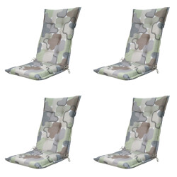Madison tuinstoelkussen hoge rug grafi sage ca. 123x50 cm set van 4