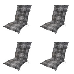 Madison tuinstoelkussen lage rug patchy grey ca. 105x50 cm set van 4