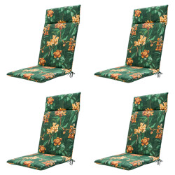Madison tuinstoelkussen hoge rug lua green ca. 120x50 cm set van 4