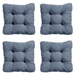Madison zitkussen florance panama safier blue ca. 47x47 cm set van 4