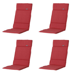 Madison tuinkussen fiber deluxe panama brick red ca. 125x50 cm set van 4
