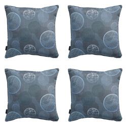Madison sierkussen circle blue ca. 50x50 cm set van 4