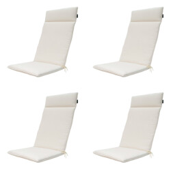 Madison tuinstoelkussen hoge rug napels sand ca. 120x50 cm set van 4