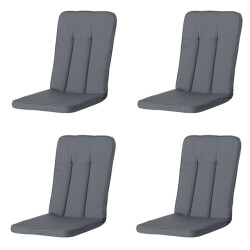 Madison tuinkussen exelsior/primero/balero rib grey ca. 110x48 cm set